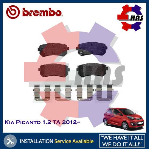 BREMBO Rear Disc Pad Brake Pads Kia Picanto 1.2 TA 2012
